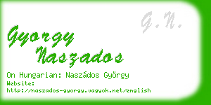 gyorgy naszados business card