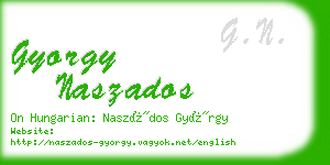 gyorgy naszados business card